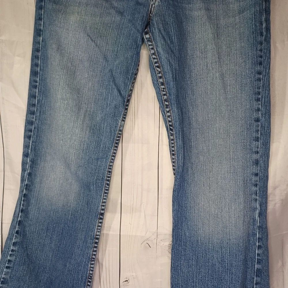 Lucky Brand Dungarees Wondering Scarlett Calassic Blue Denim Jeans - Picture 3 of 14